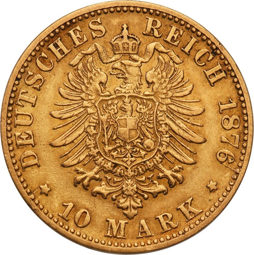 Niemcy 10 Marek 1876 G, Badenia